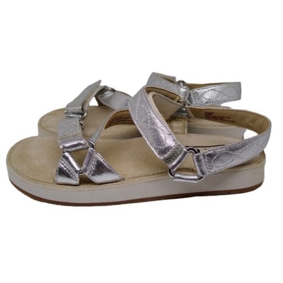 Earth Saba Silver Leather Walking shoes with Velcro closure and reinforced arch - Picture 5 of 11